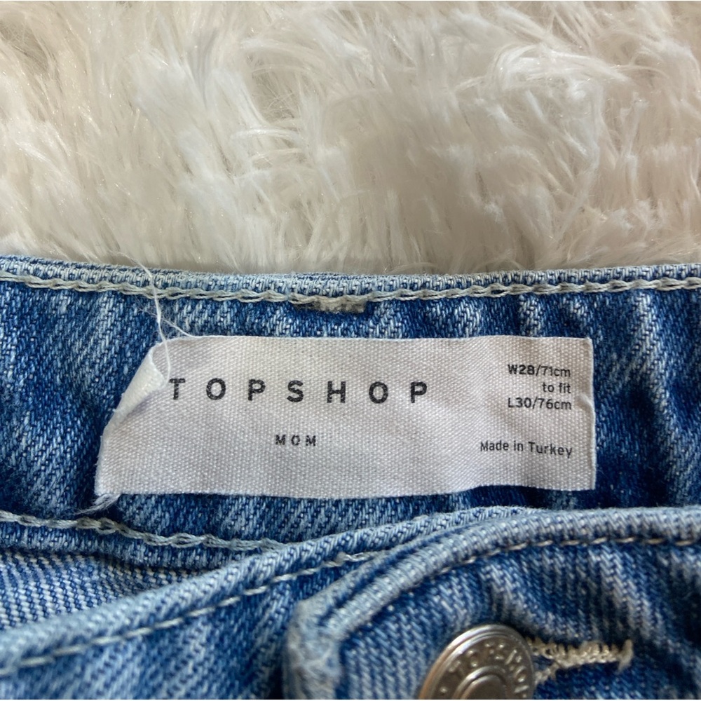 Topshop Mom Jeans Zipper Pockets Utility Style Size 28 - Picture 13 of 15